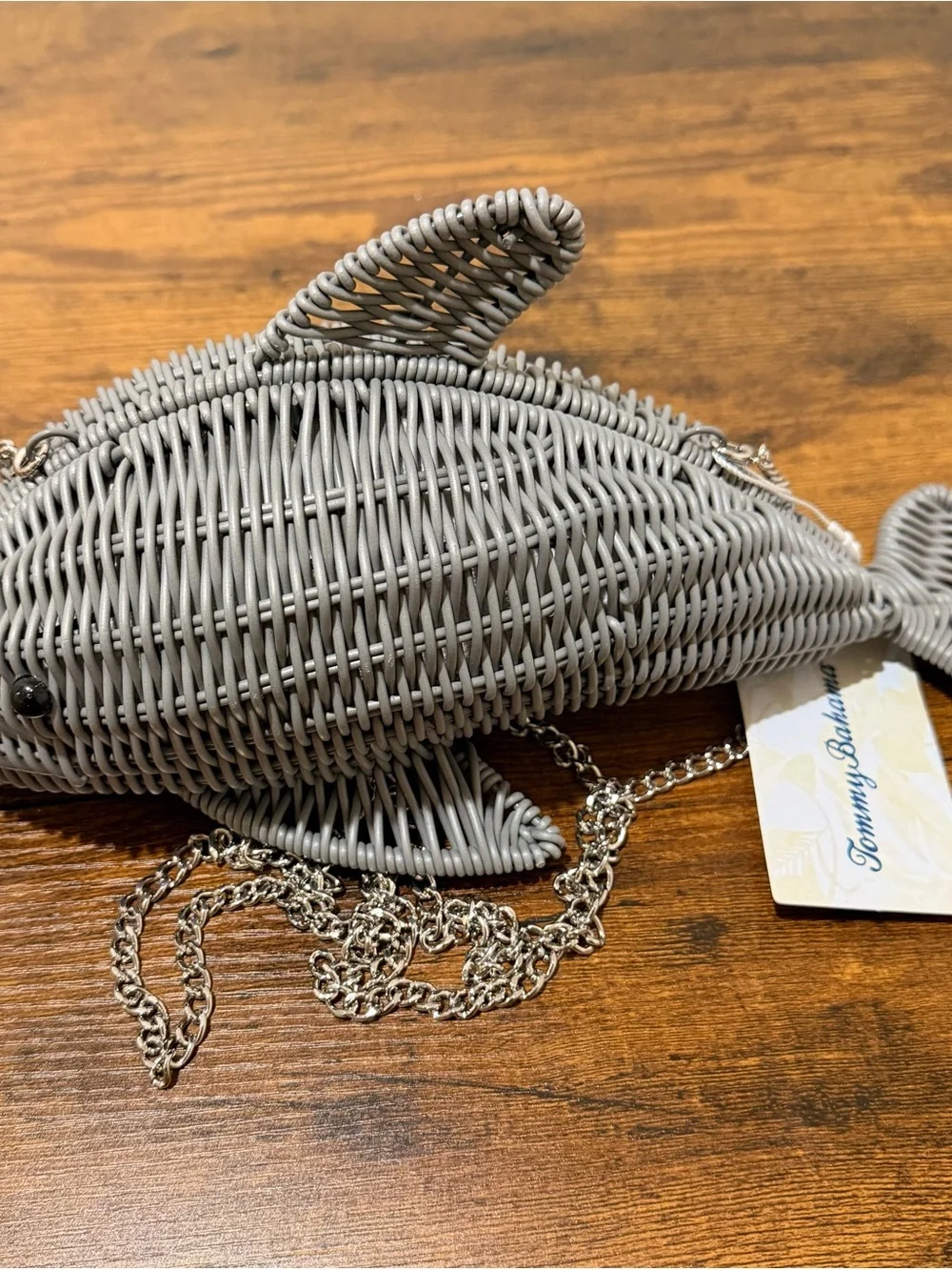 Tommy Bahama Grey Dolphin Crossbody Bag NWT